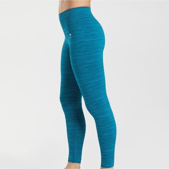 Gymshark Adapt Marl Seamless Leggings SizeXS Atlantic Blue/Shark Blue NWT in pkg - Picture 3 of 8